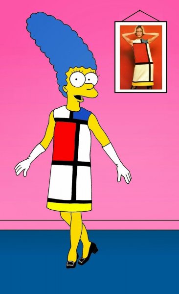 Marge Yves Saint Laurent, "Mondrian" ruhájában
