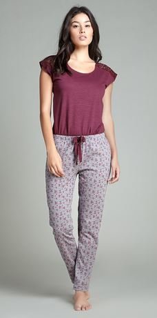 bordó-szürke pizsoma