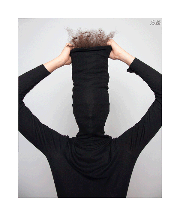 Afro séró és garbó, a modell: Marina Nery