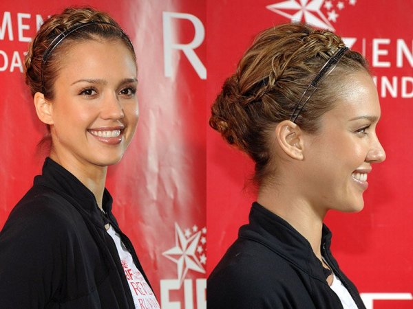 Jessica Alba a kevésbé rendezett kontyra esküszik