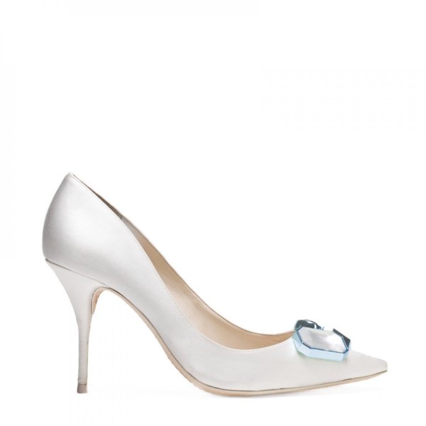 Sophia Webster Bridal Lola Gem Ivory Pump