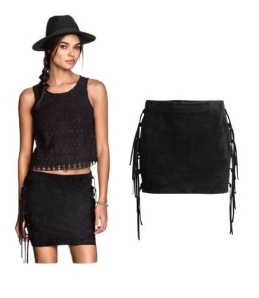 H&M oldalt rojtos mini szoknya