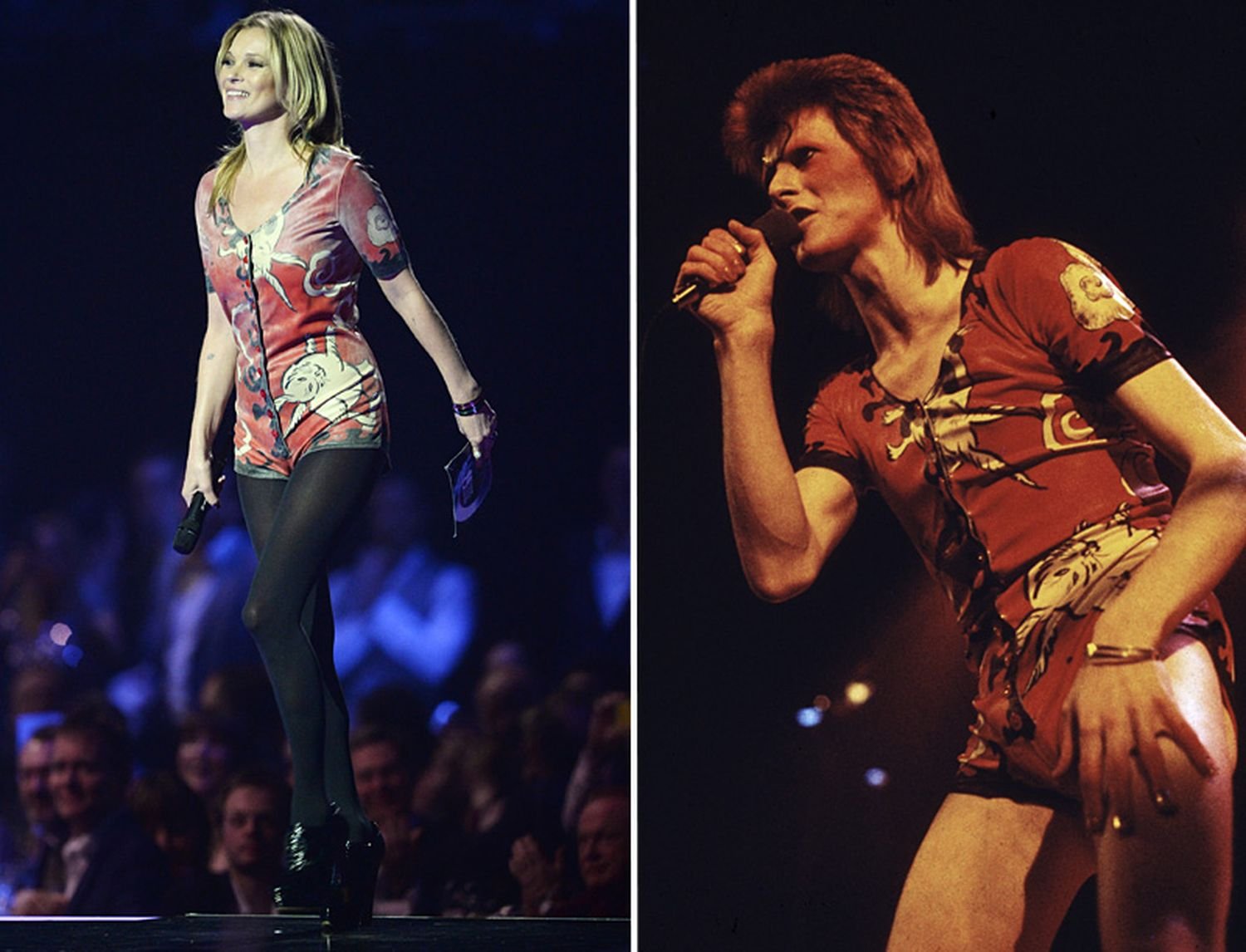 2014 Brit Awards díjátadón Kate Moss  adta át a Brit Szóló Férfi Énekes (British Male Solo Artist) díjat, nem akármilyen ruhában